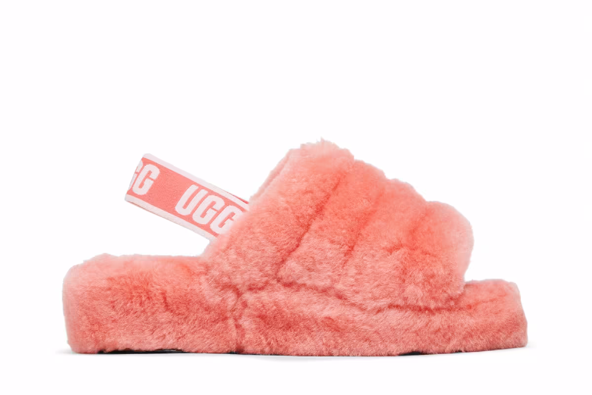 UGG Women's Fluff Yeah Slide Vibrant Coral, view 2