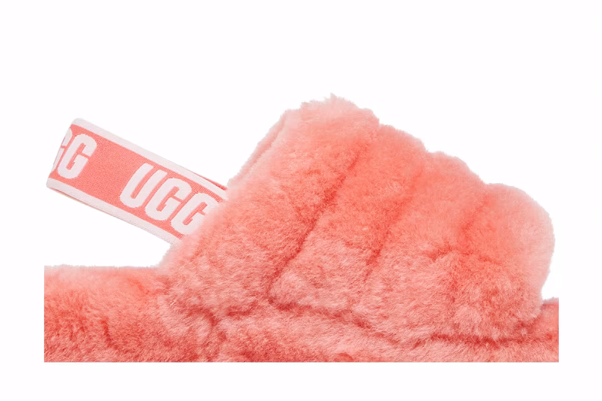 UGG Women's Fluff Yeah Slide Vibrant Coral, view 3
