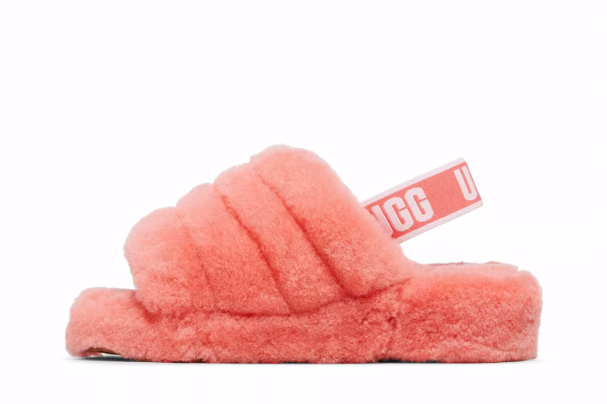 UGG Women's Fluff Yeah Slide Vibrant Coral, view 4