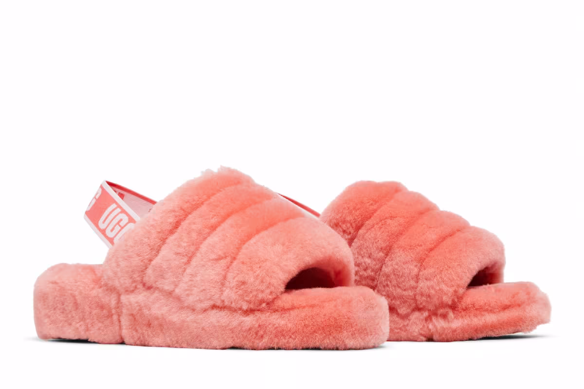 UGG Women's Fluff Yeah Slide Vibrant Coral, view 9