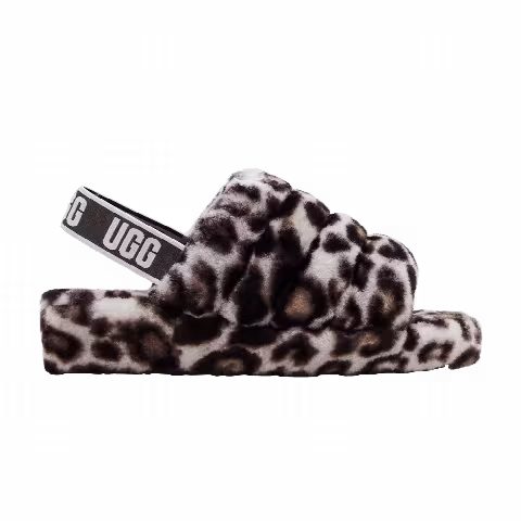 UGG Wmns Fluff Yeah Slide 'Panther Print - Stormy Grey'