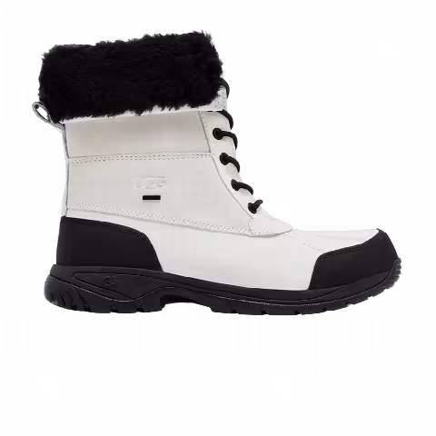UGG Butte Waterproof Leather Snow Boot 'White Black'