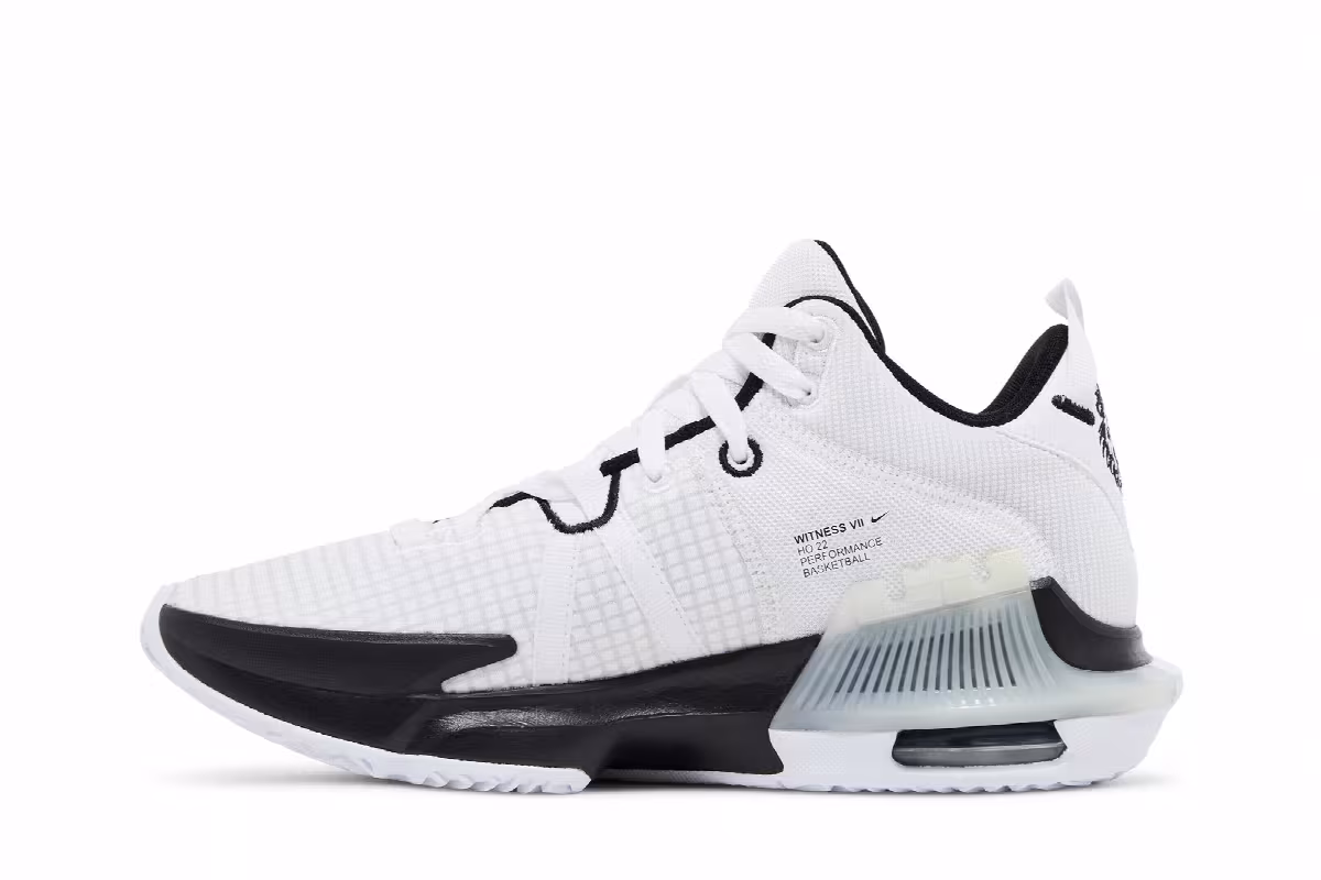 Nike LeBron Witness 7 TB White Black, view 4