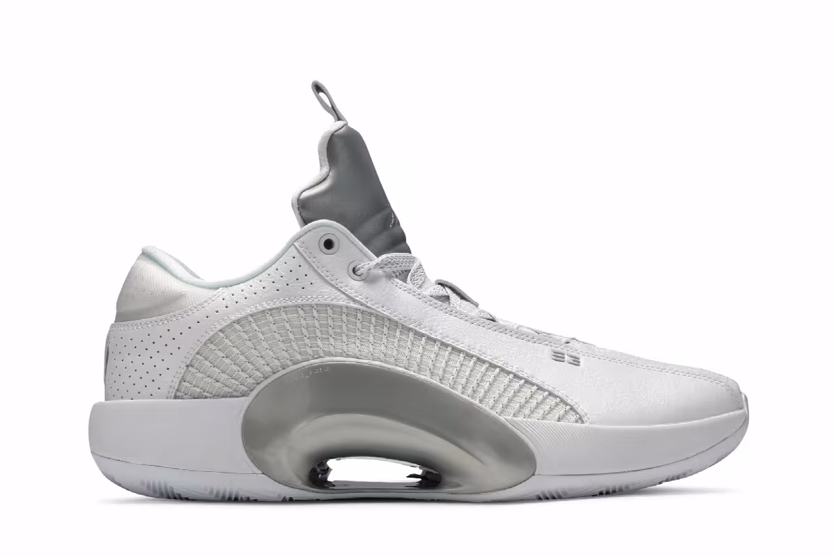 Air Jordan 35 Low PF White Metallic Silver, view 2