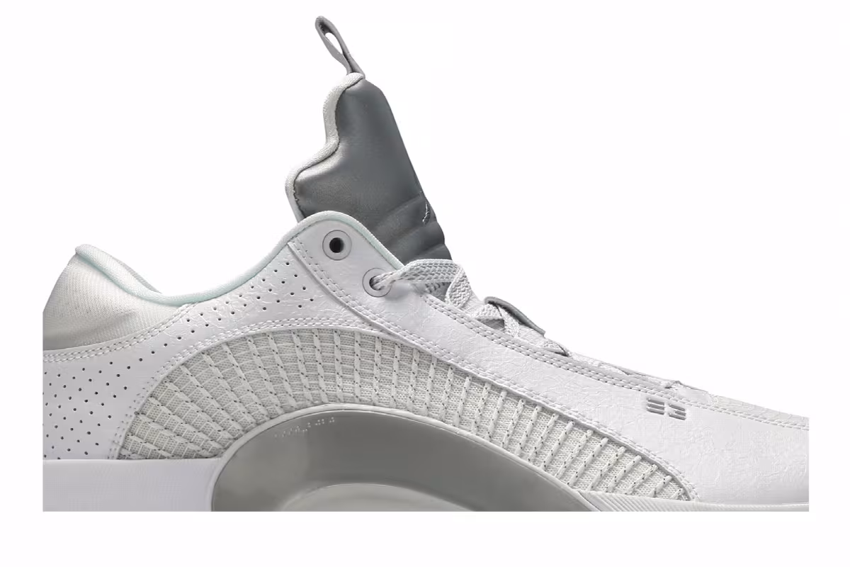 Air Jordan 35 Low PF White Metallic Silver, view 3