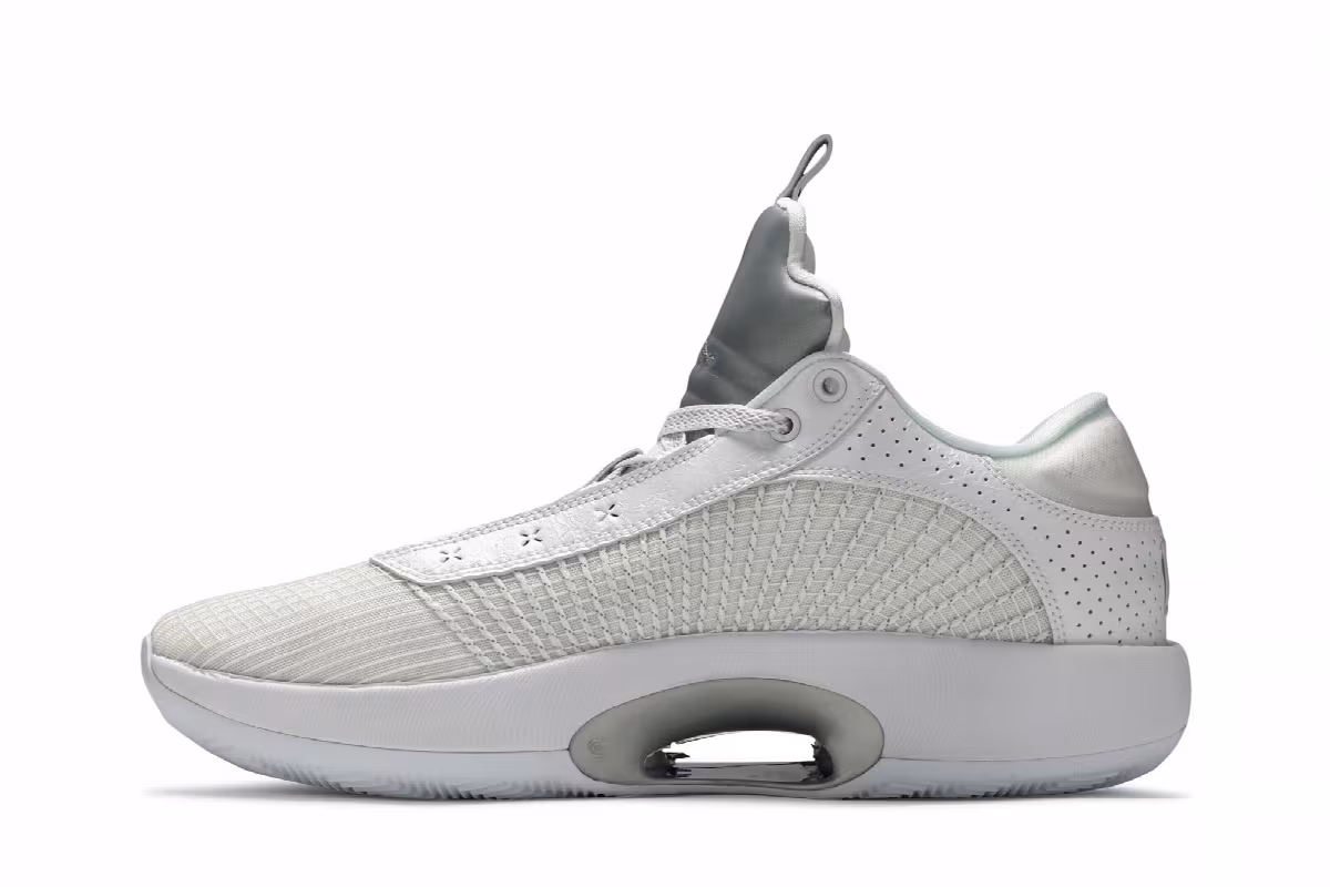 Air Jordan 35 Low PF White Metallic Silver, view 4