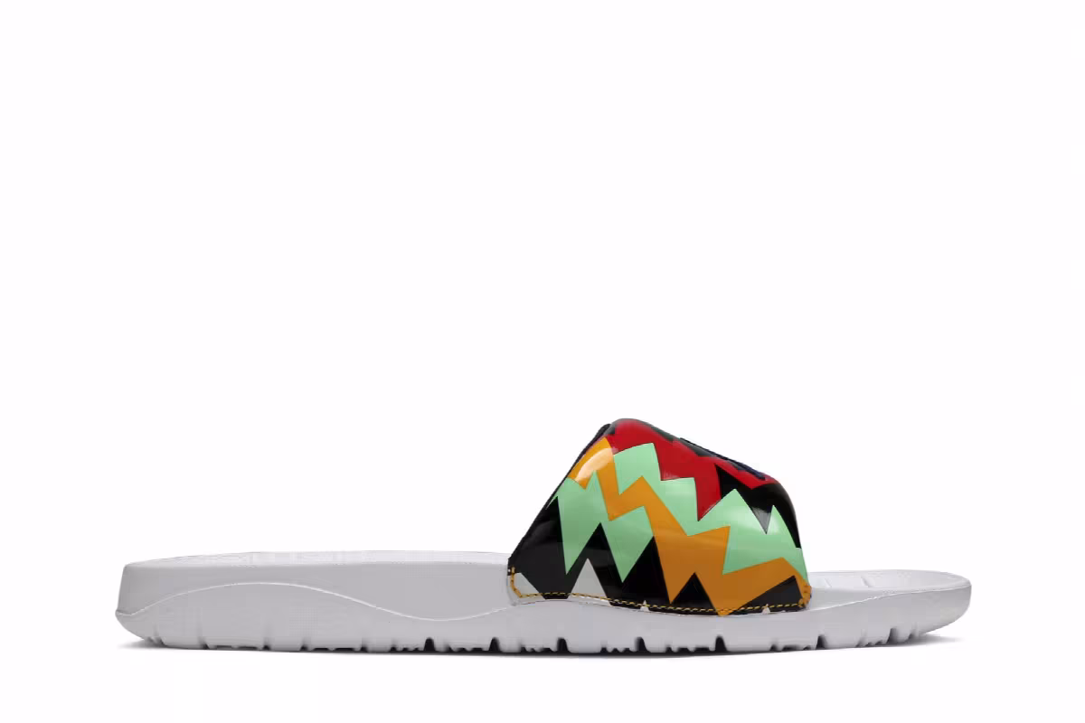 Air Jordan Break Slide White Multi-Color, view 2