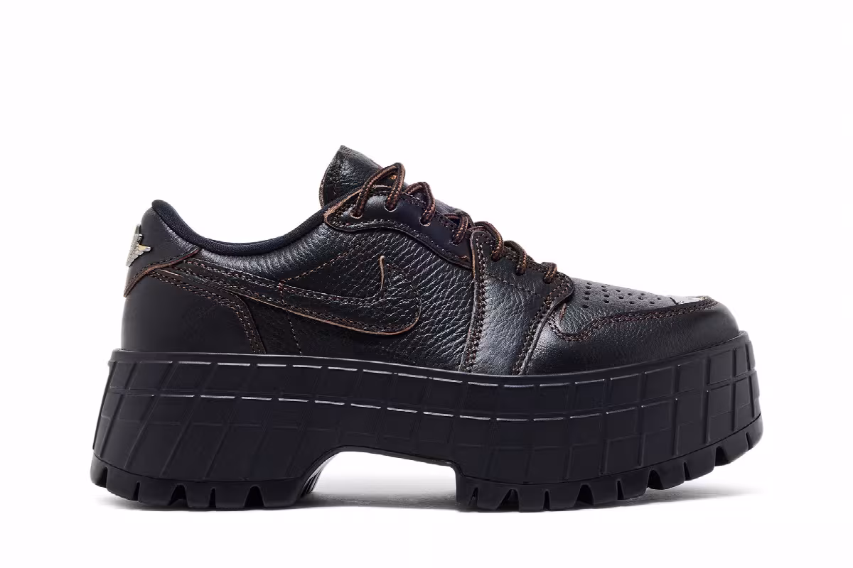 Women's Air Jordan 1 Low Brooklyn Black Cacao Wow, view 2