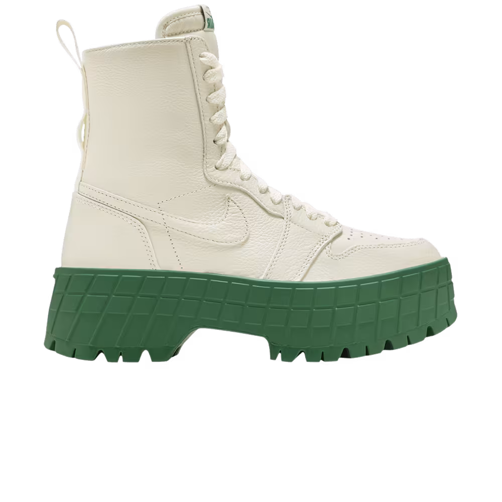 Women's Air Jordan 1 High Brooklyn Coconut Milk Pine Green