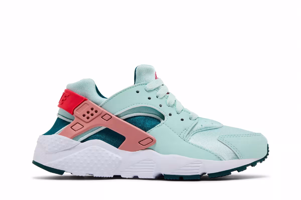 Nike Huarache Run GS Jade Ice Red Stardust, view 2