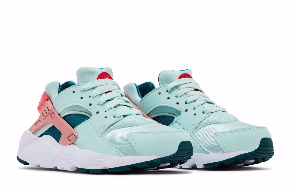 Nike Huarache Run GS Jade Ice Red Stardust, view 9