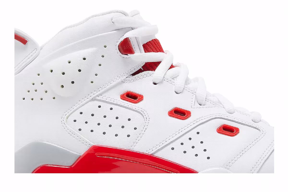Air Jordan 6-17-23 GS White Fire Red, view 3