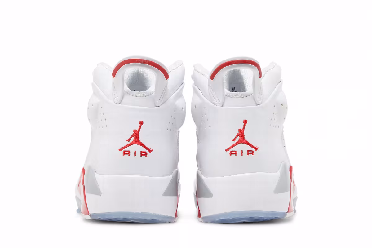 Air Jordan 6-17-23 GS White Fire Red, view 7