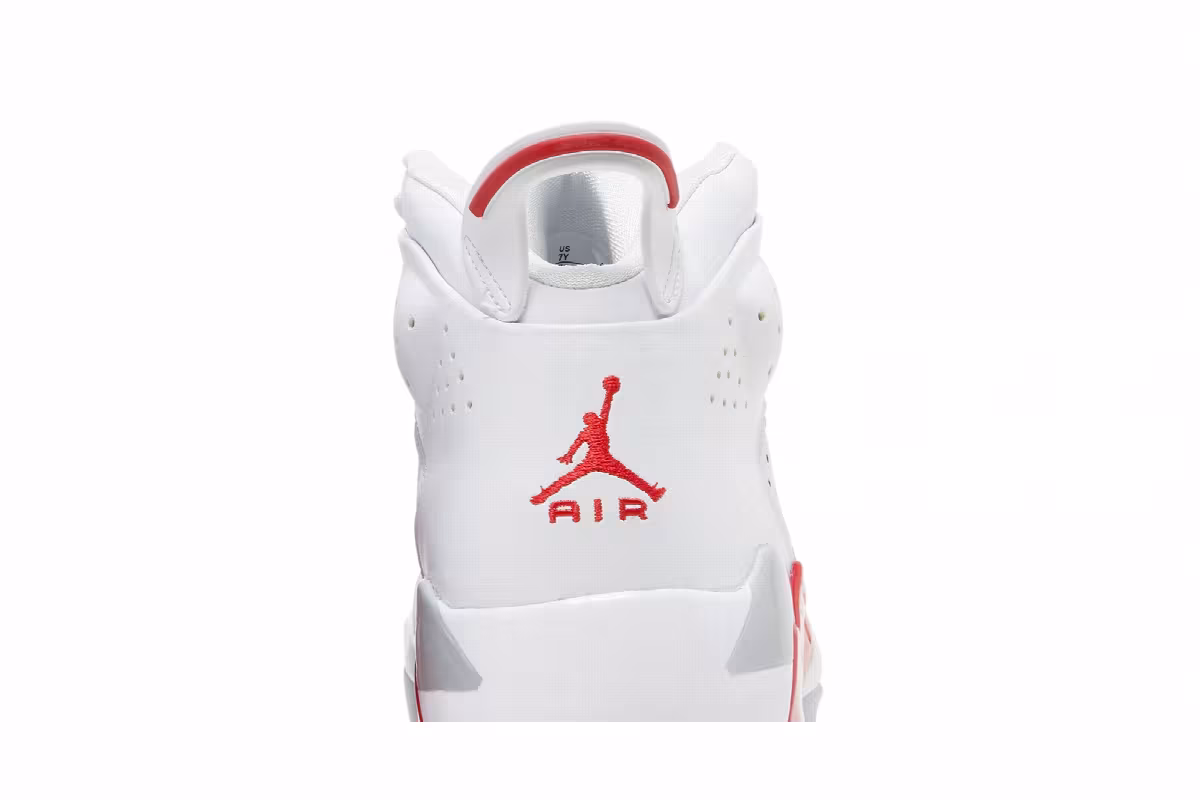 Air Jordan 6-17-23 GS White Fire Red, view 8