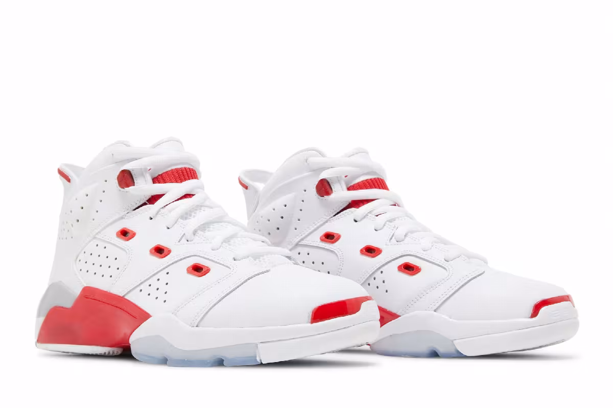 Air Jordan 6-17-23 GS White Fire Red, view 9