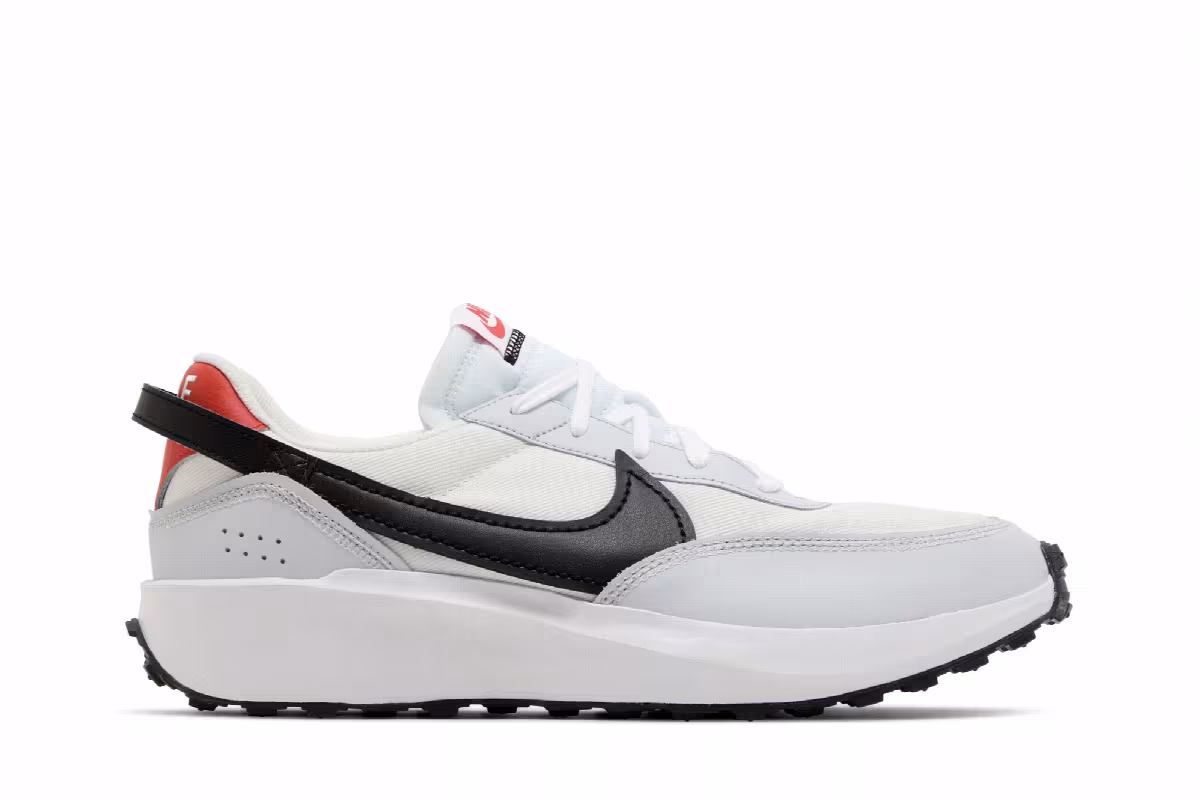 Nike Waffle Debut White Black Picante Red, view 2