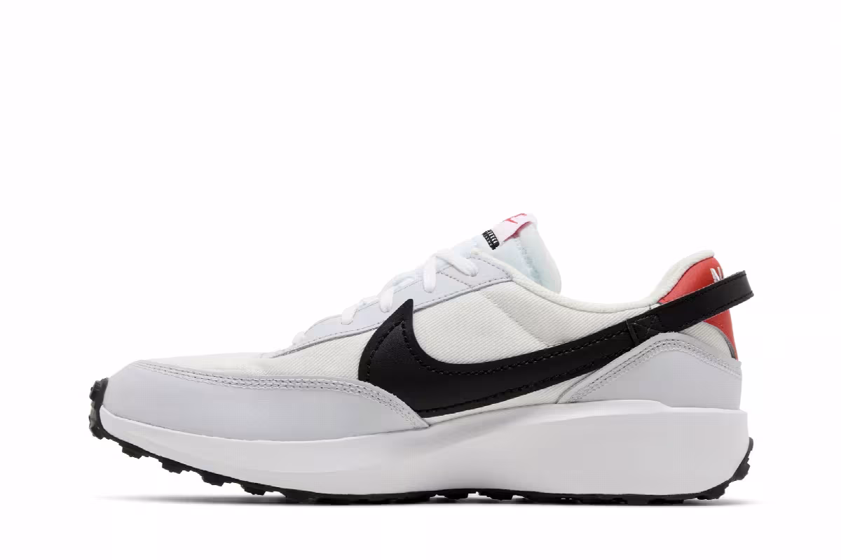 Nike Waffle Debut White Black Picante Red, view 4