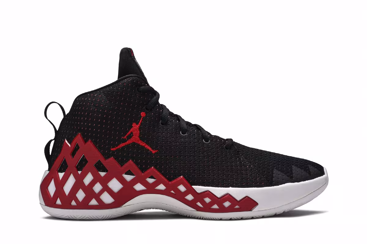 Air Jordan Jumpman Diamond Mid Black University Red, view 2