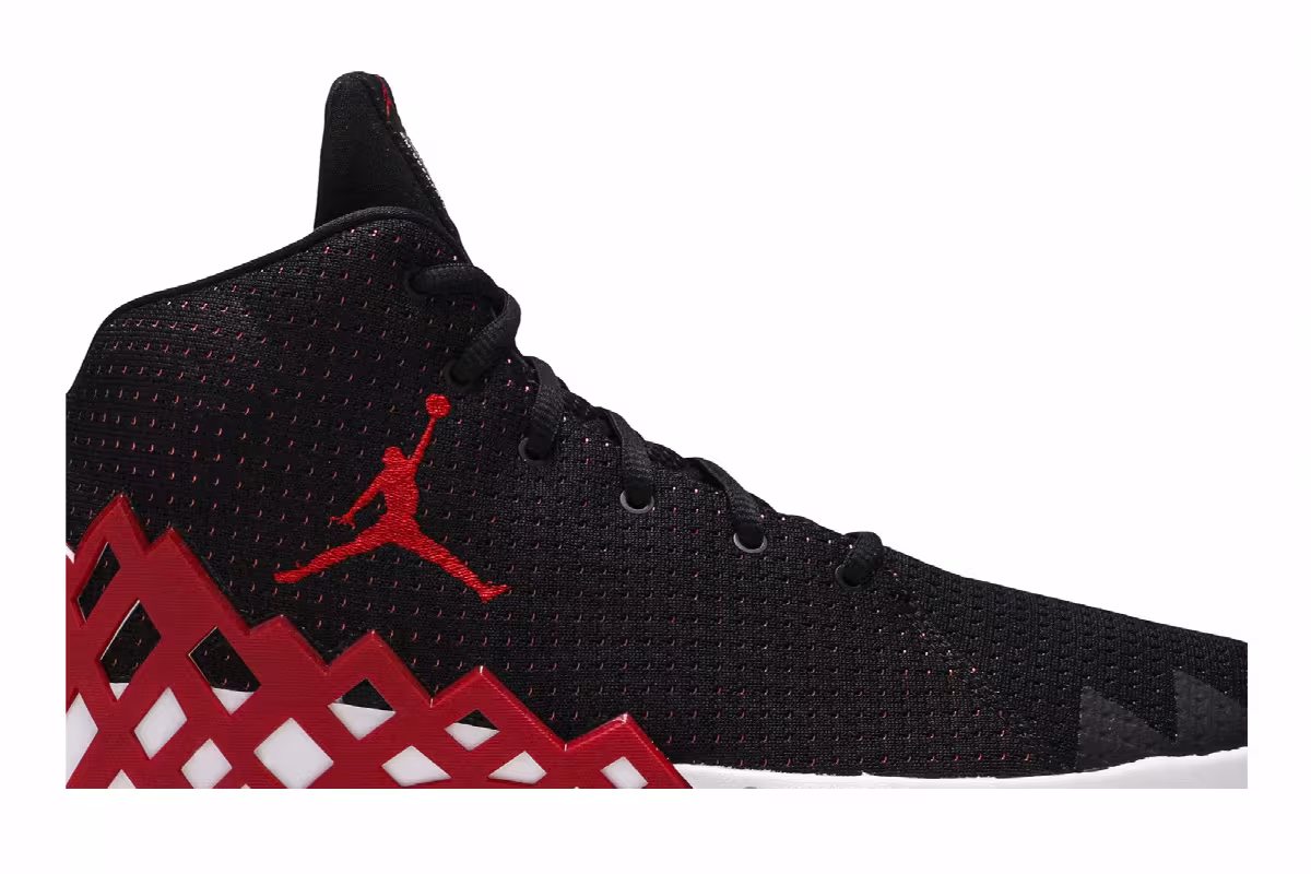 Air Jordan Jumpman Diamond Mid Black University Red, view 3