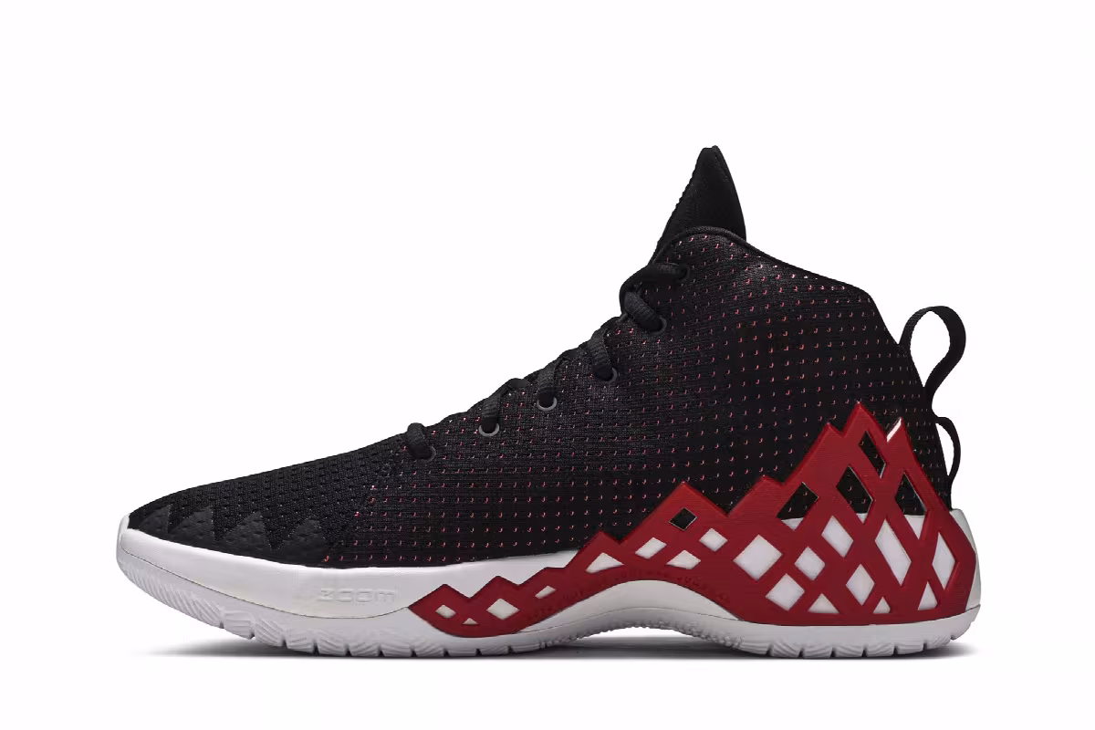 Air Jordan Jumpman Diamond Mid Black University Red, view 4