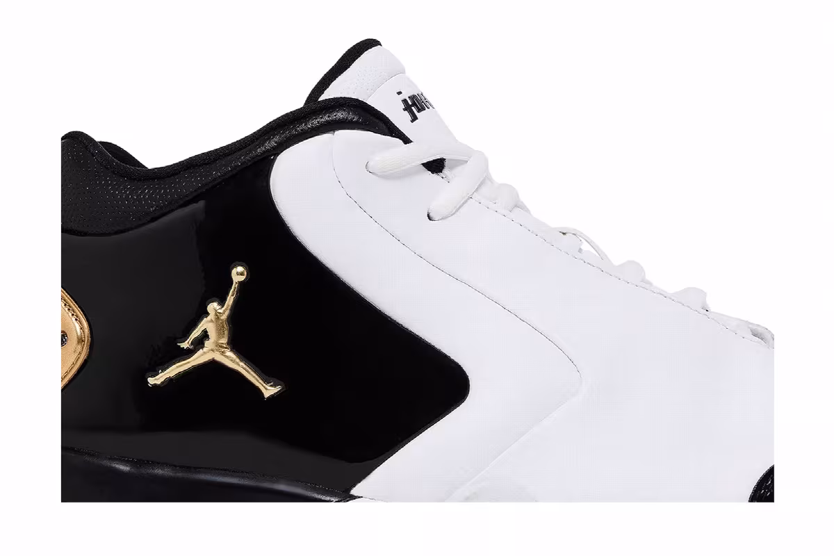 Air Jordan Big Fund Premium White Metallic Gold, view 3