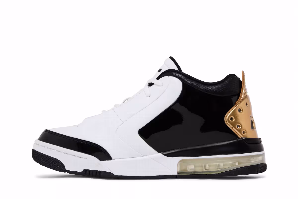 Air Jordan Big Fund Premium White Metallic Gold, view 4