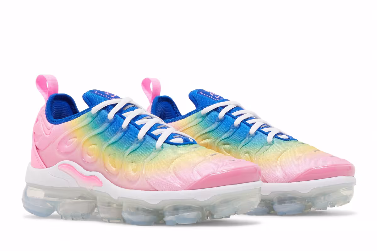 Nike Women's Air VaporMax Plus Cotton Candy Rainbow, view 9