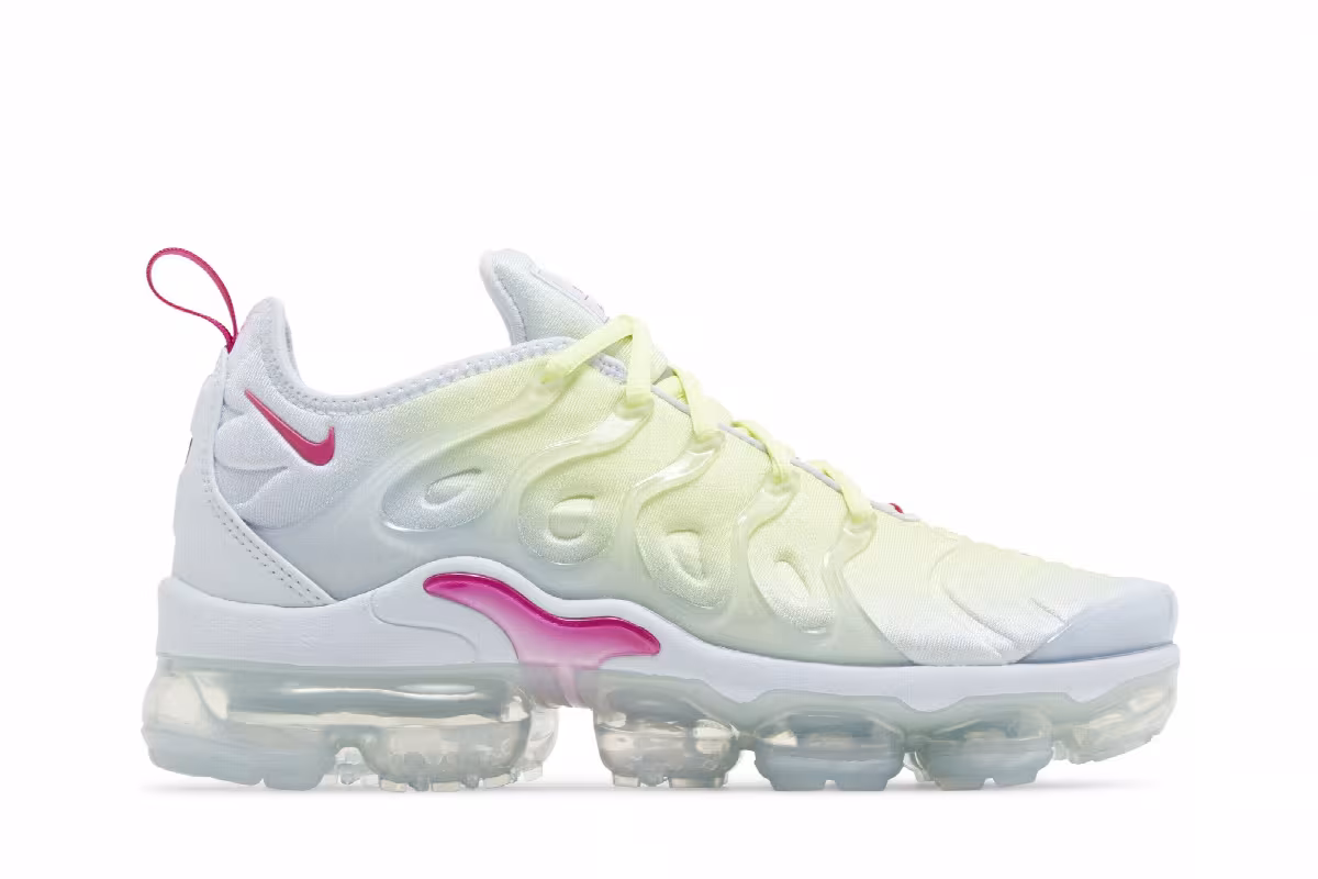 Nike Women's Air VaporMax Plus Blue Tint Lemon Twist, view 2