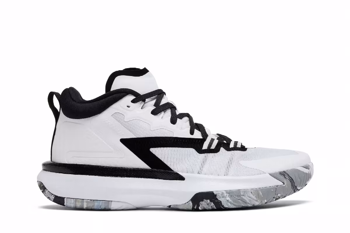 Air Jordan Zion 1 TB White Black, view 2