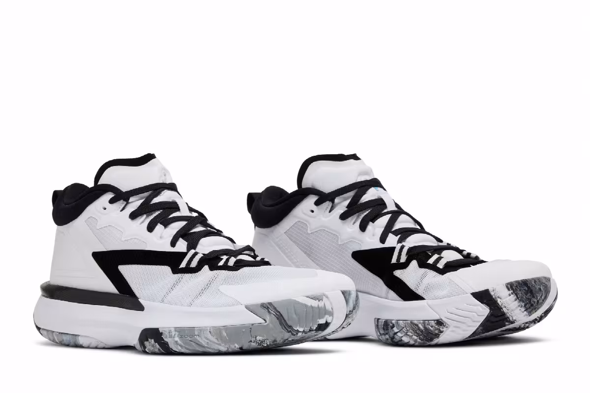Air Jordan Zion 1 TB White Black, view 9