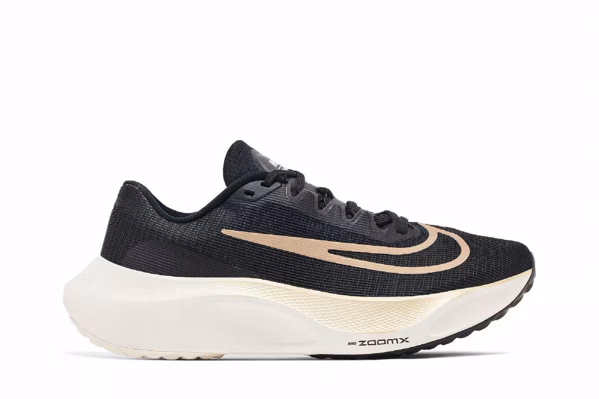Nike Zoom Fly 5 Black Metallic Gold Grain, view 2