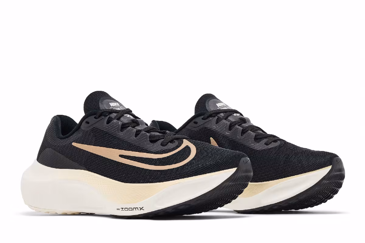 Nike Zoom Fly 5 Black Metallic Gold Grain, view 9