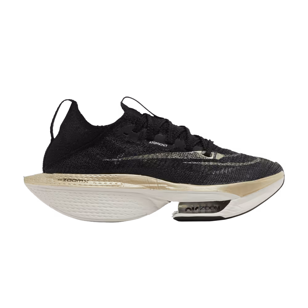 Nike Women's Air Zoom Alphafly NEXT% 2 Black Metallic Gold Grain
