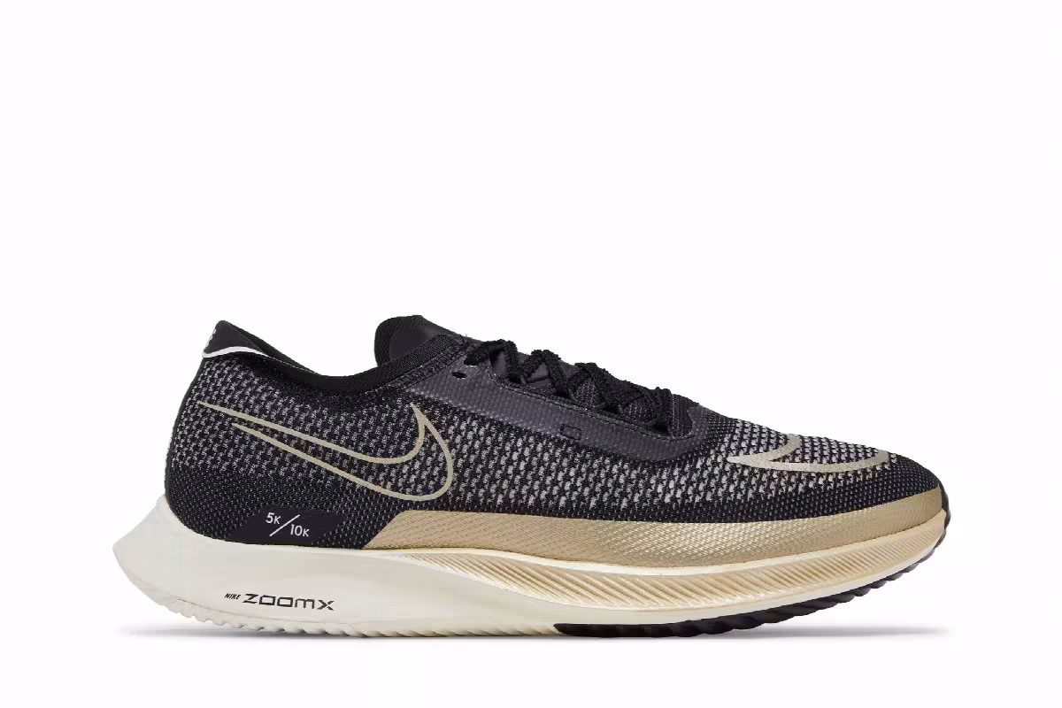 Nike ZoomX Streakfly Black Metallic Gold Grain, view 2