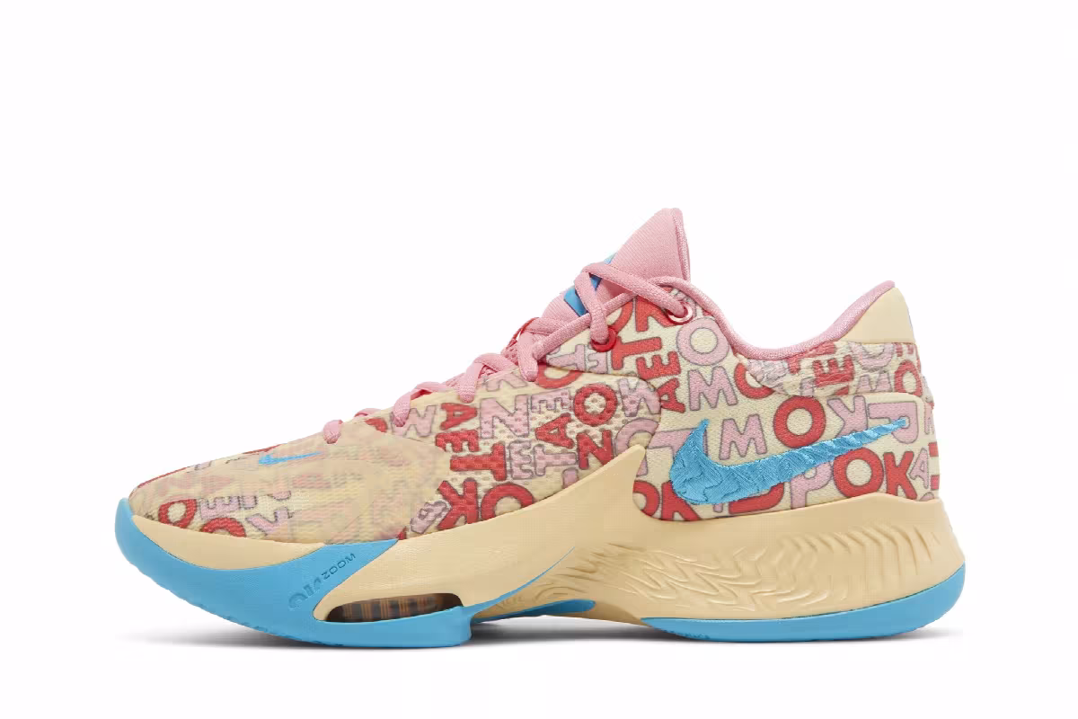 Nike Zoom Freak 4 Letter Bros - Coral, view 4