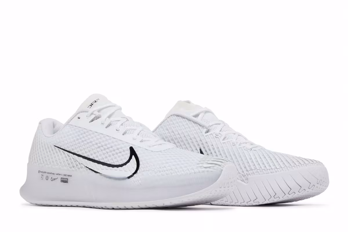 NikeCourt Air Zoom Vapor 11 HC White Black, view 9