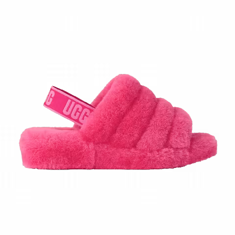 UGG Wmns Fluff Yeah Slide 'Deep Coral Sachet Pink'