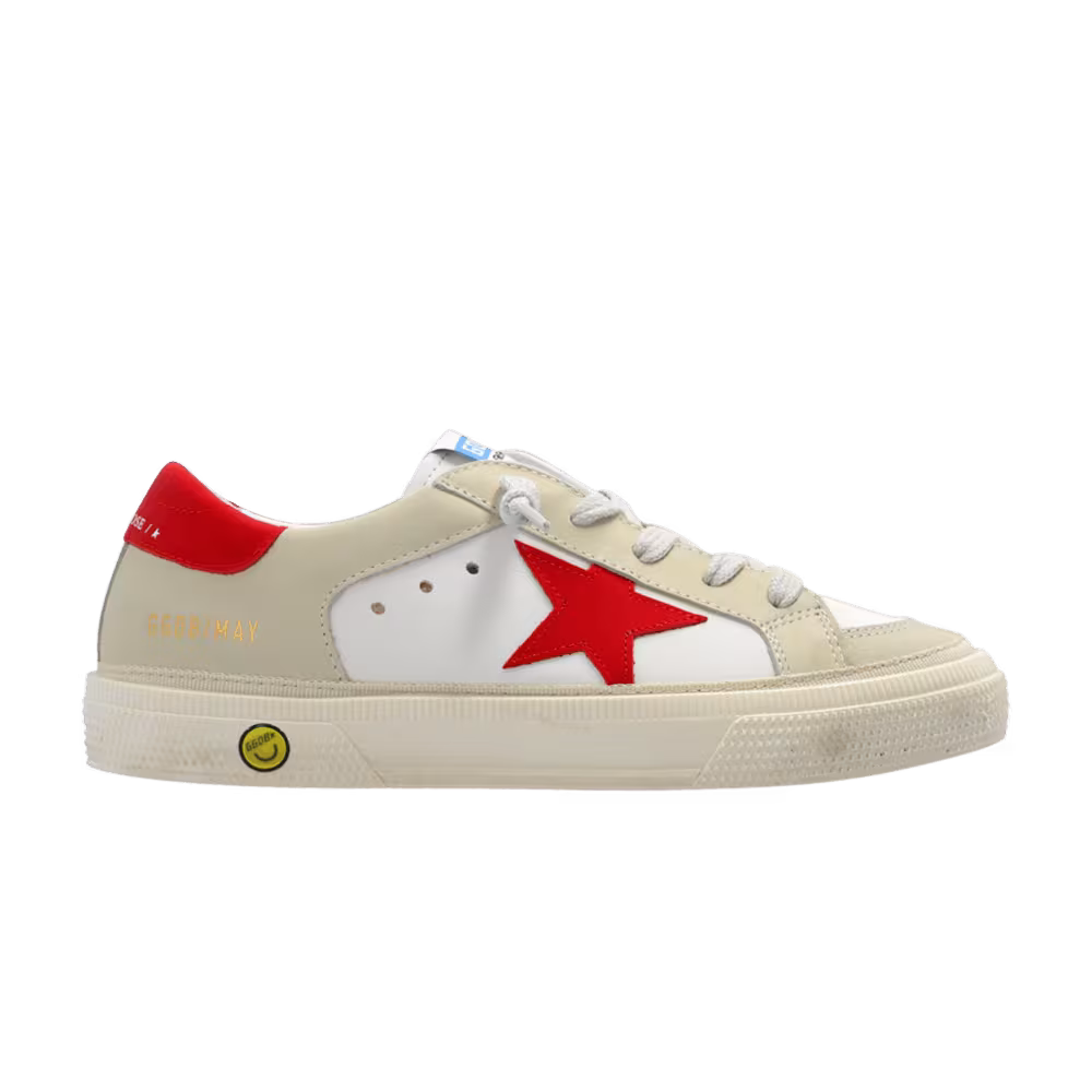 Golden Goose May Kids White Ice Red