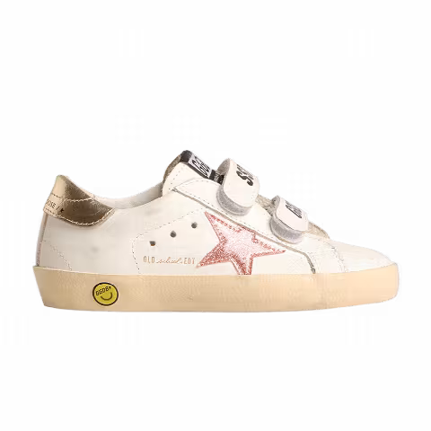 Golden Goose Old School Kids 'White Metallic Peach'