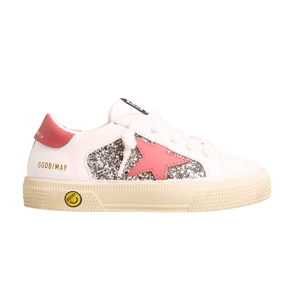 Golden Goose May Kids Silver White Red Glitter