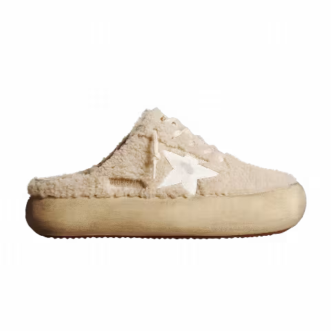 Golden Goose Wmns Space Star Sabot 'Beige Shearling'
