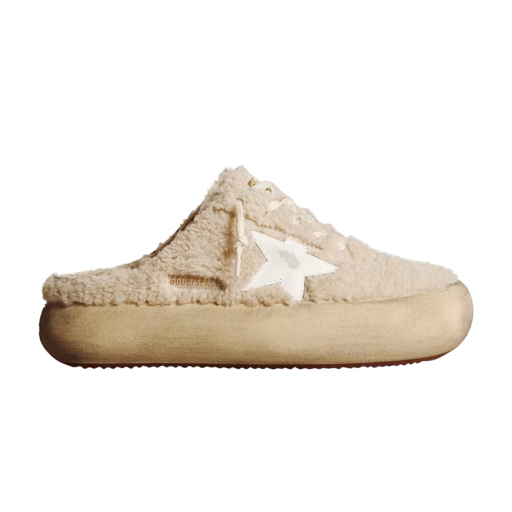 Golden Goose Women's Space Star Sabot Beige Shearling