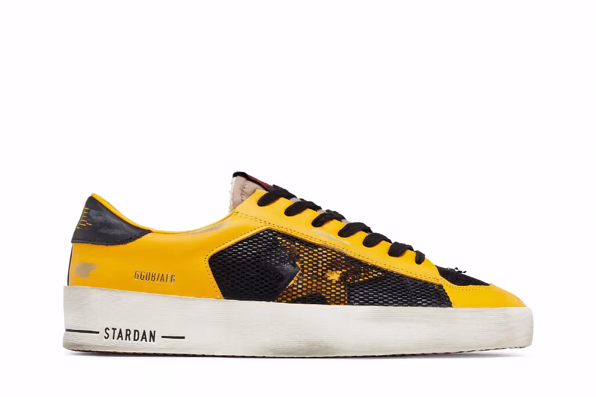 Golden Goose Stardan Net Stars Yellow Black, view 2
