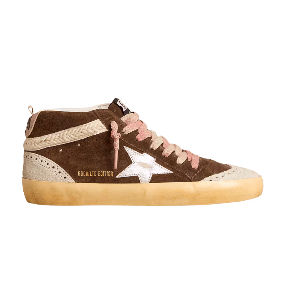 Golden Goose Women's Mid Star LTD Brown Metallic Silver