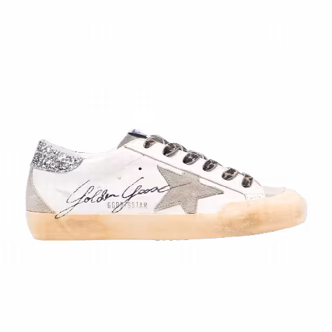 Golden Goose Wmns Superstar Penstar Classic 'White Silver Glitter'