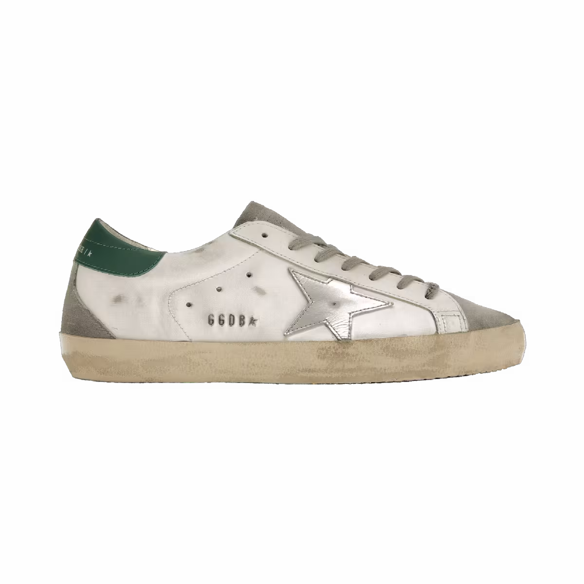 Golden Goose Super Star White Silver Green