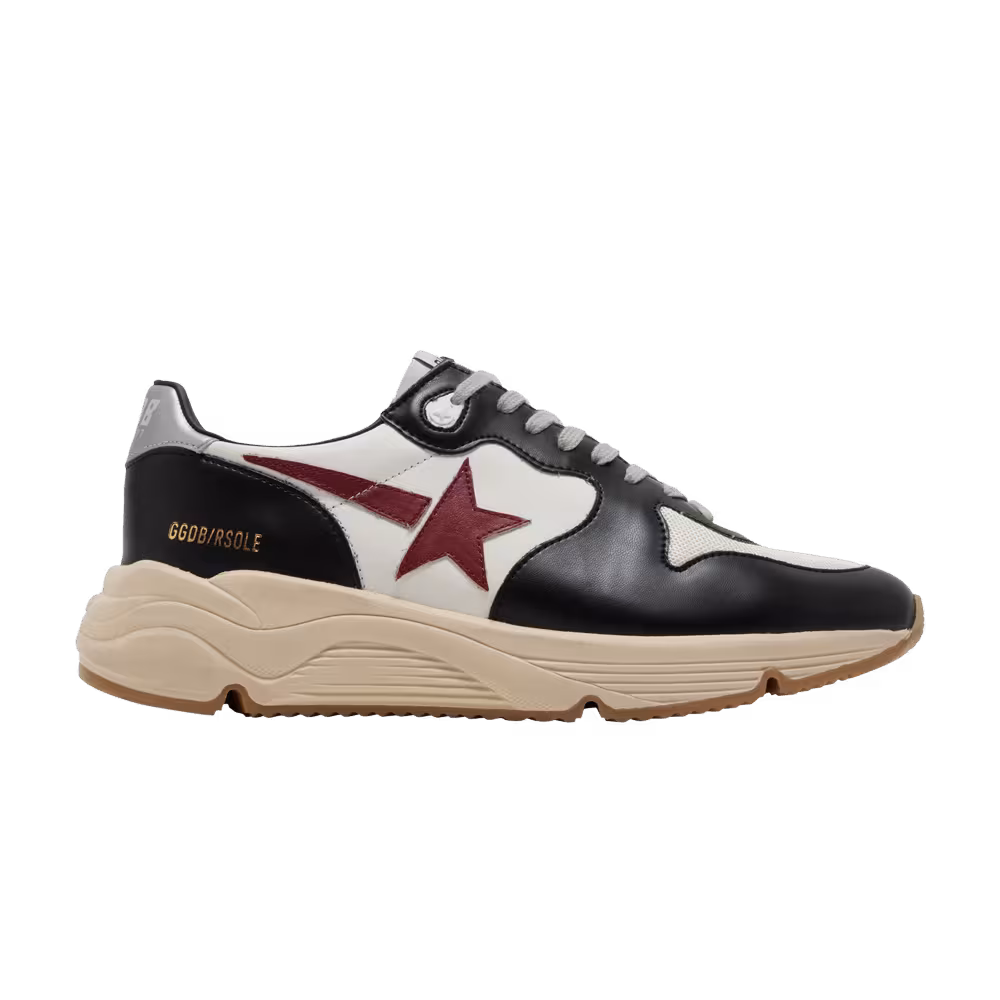 Golden Goose Running Sole Black White Red
