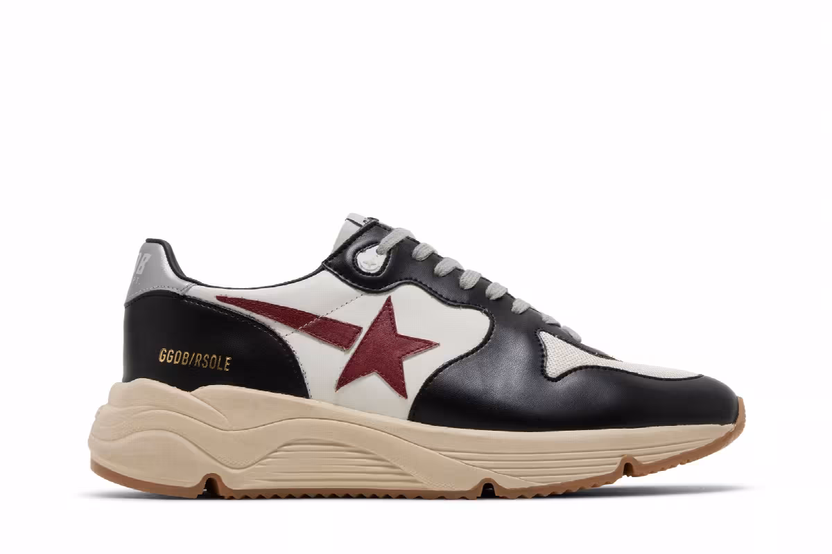 Golden Goose Running Sole Black White Red, view 2