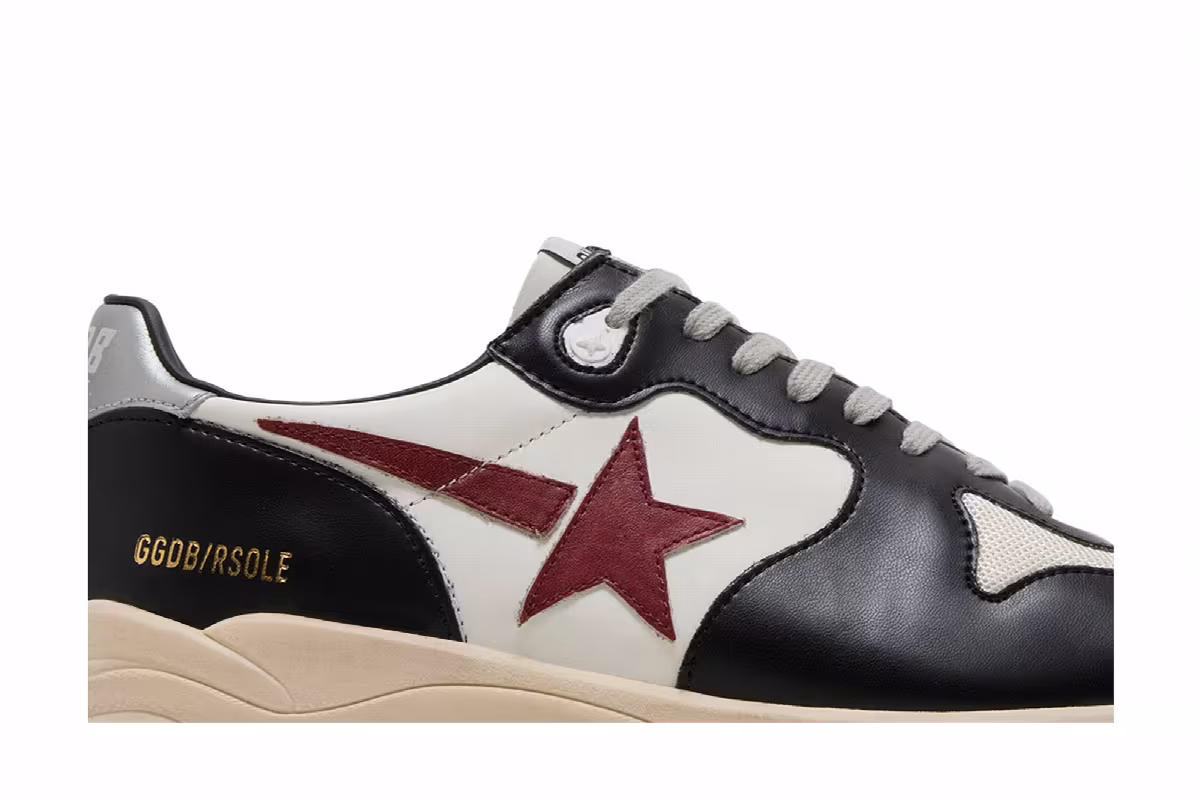 Golden Goose Running Sole Black White Red, view 3