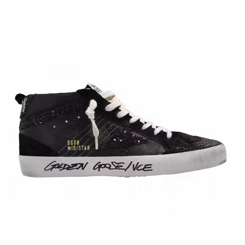 Golden Goose Wmns Mid Star 'Glitter - Black'